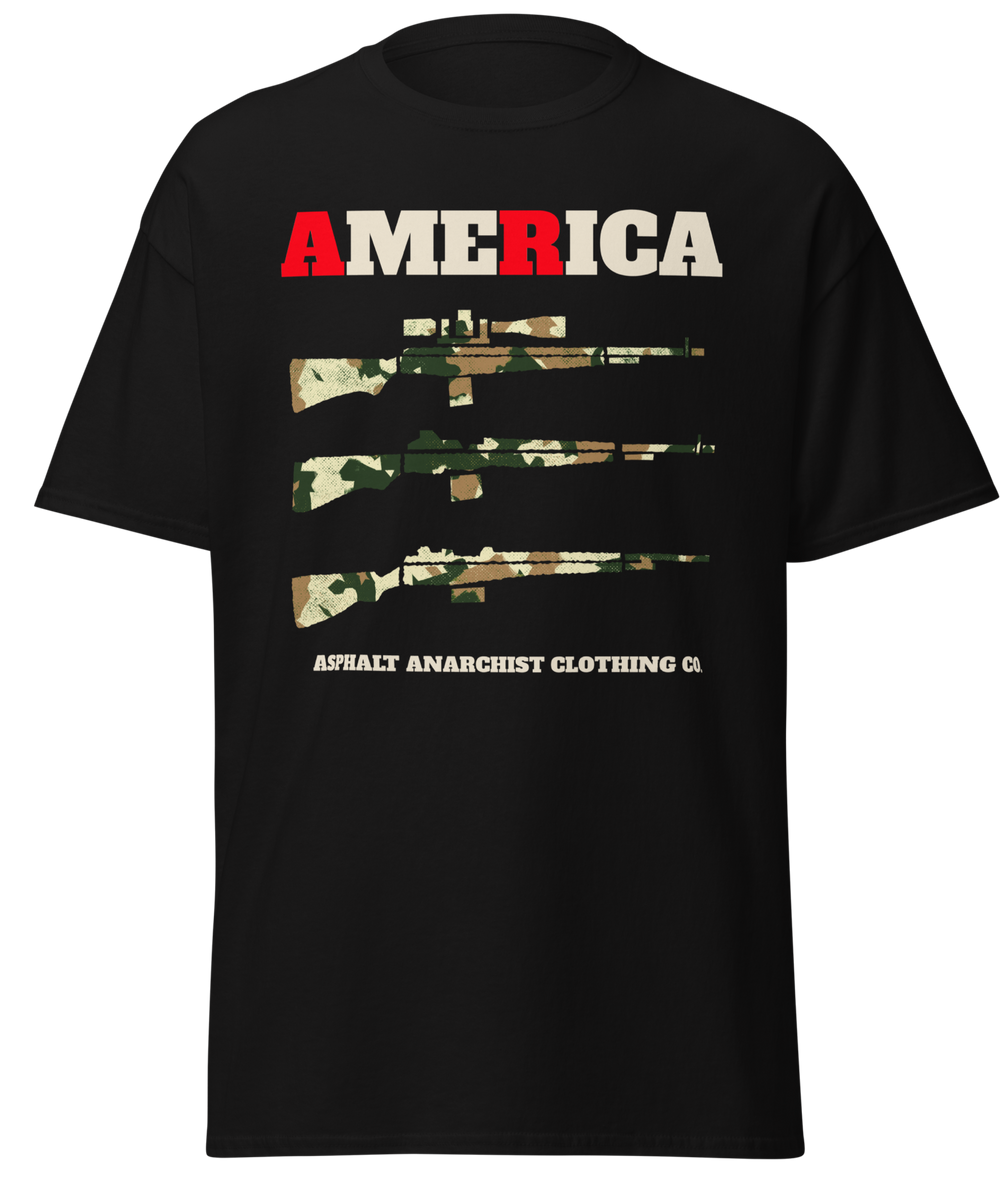 AR AMERICA Soft Tee BLK from Asphalt Anarchist Clothing Co. OLD SKOOL HOT ROD CLOTHING & PRODUCTS