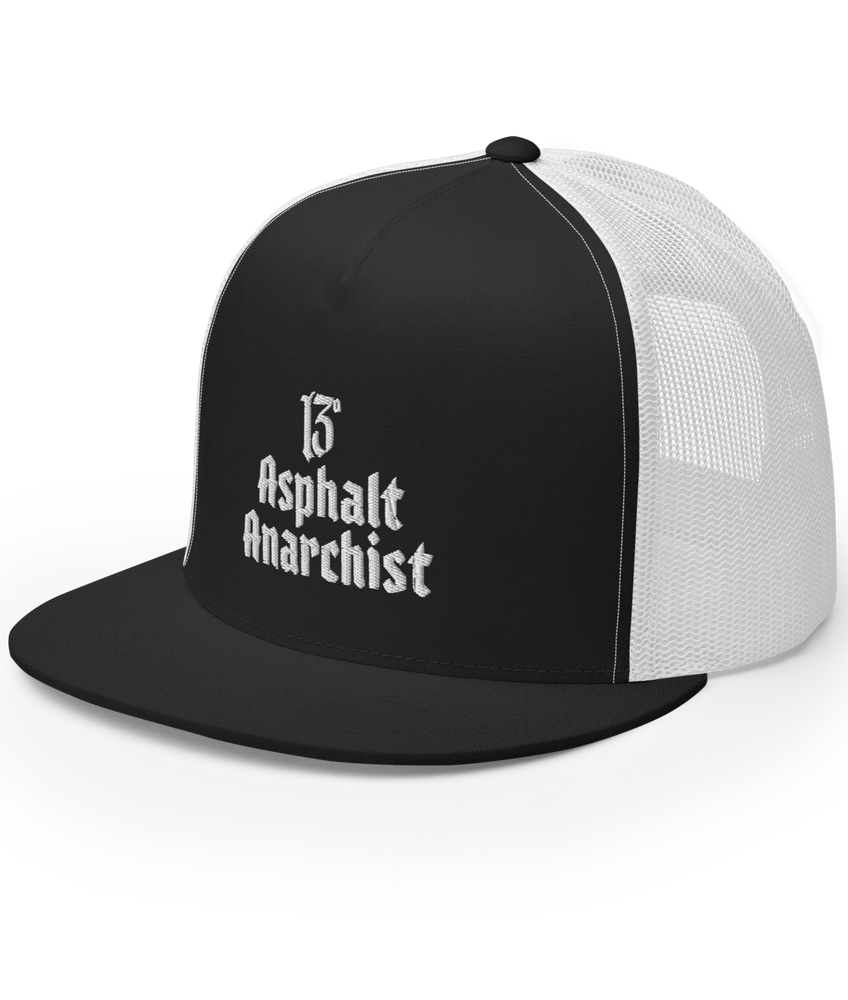 
                  
                    Asphalt 13 Trucker Hat From Asphalt Anarchist Clothing Co. HOT ROD KUSTOM KULTURE APPAREL & PRODUCTS
                  
                