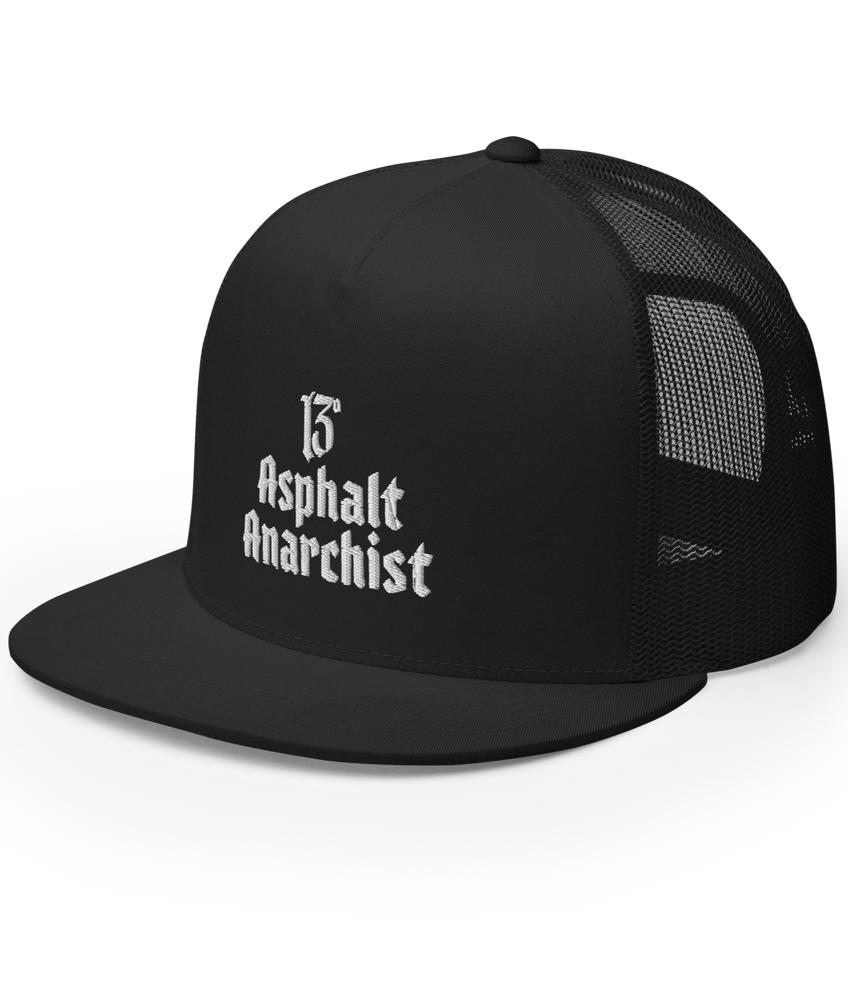 Asphalt 13 Trucker Hat From Asphalt Anarchist Clothing Co. HOT ROD KUSTOM KULTURE APPAREL & PRODUCTS