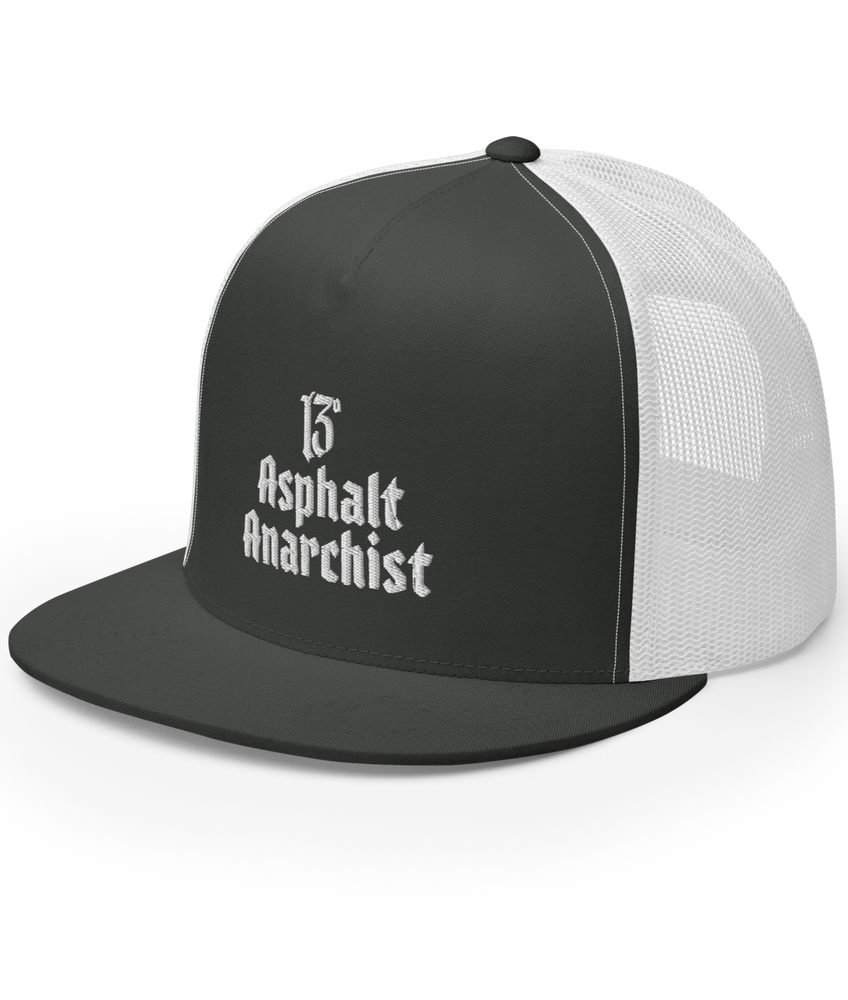 
                  
                    Asphalt 13 Trucker Hat From Asphalt Anarchist Clothing Co. HOT ROD KUSTOM KULTURE APPAREL & PRODUCTS
                  
                