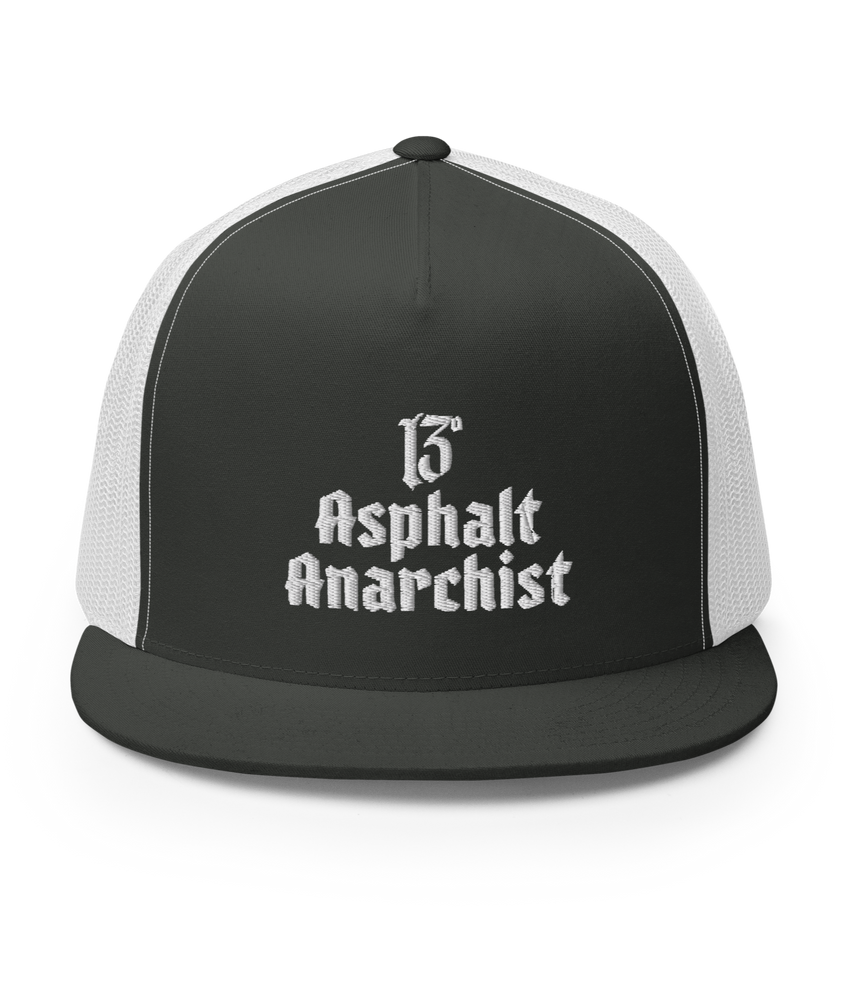 
                  
                    Asphalt 13 Trucker Hat From Asphalt Anarchist Clothing Co. HOT ROD KUSTOM KULTURE APPAREL & PRODUCTS
                  
                