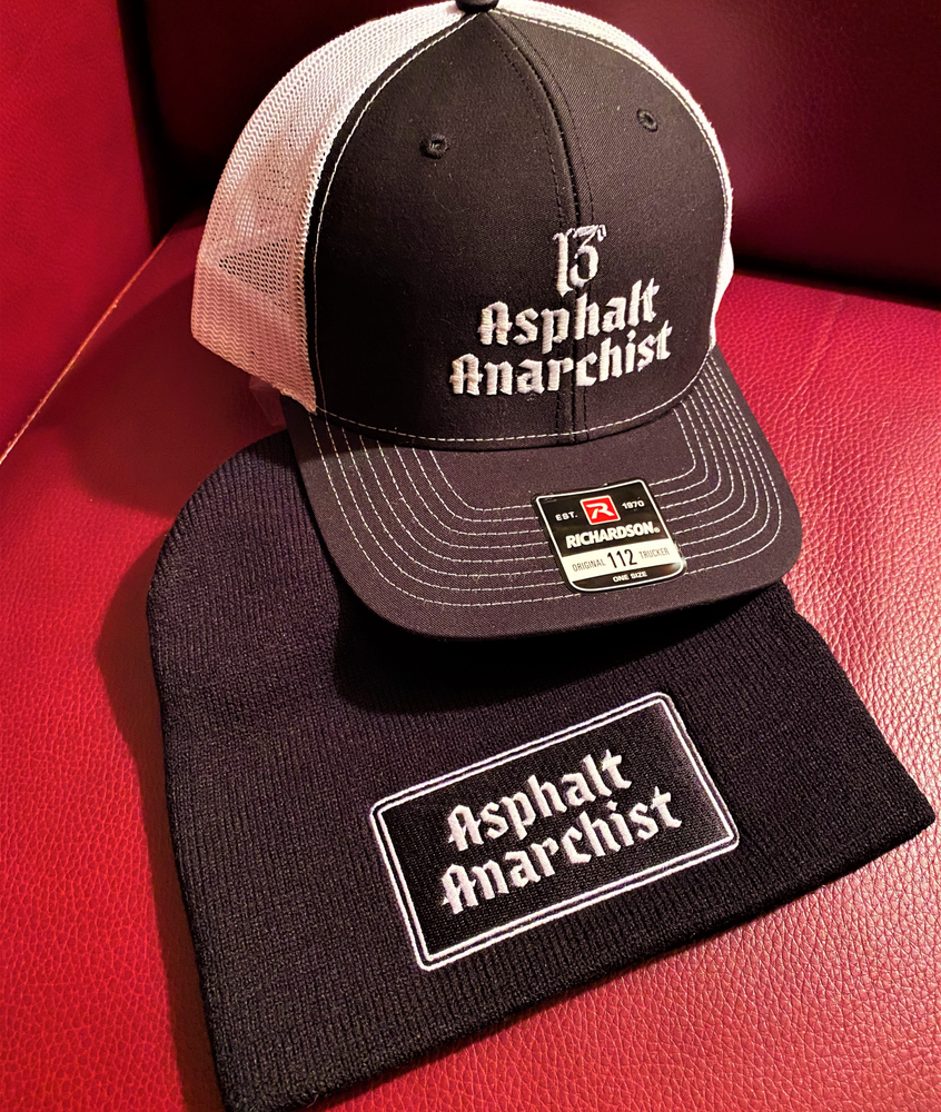 The Asphalt ⑬ Trucker Hat Combo from Asphalt Anarchist Clothing Co. HOT ROD KUSTOM KULTURE APPAREL & PRODUCTS