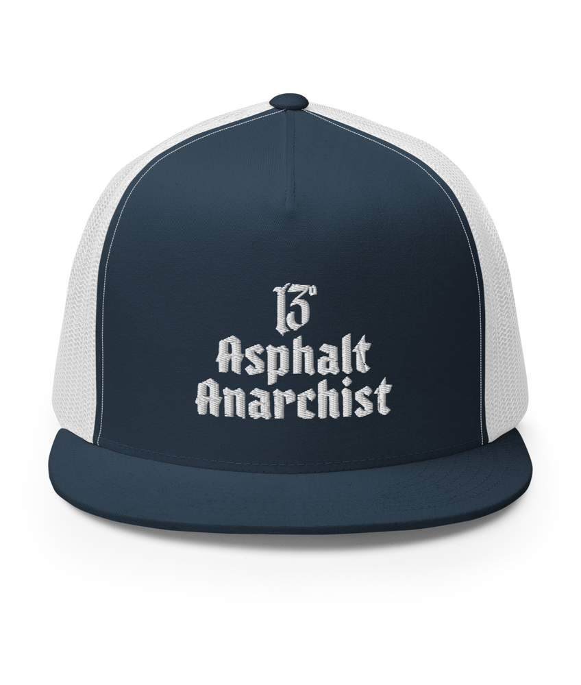 
                  
                    Asphalt 13 Trucker Hat From Asphalt Anarchist Clothing Co. HOT ROD KUSTOM KULTURE APPAREL & PRODUCTS
                  
                