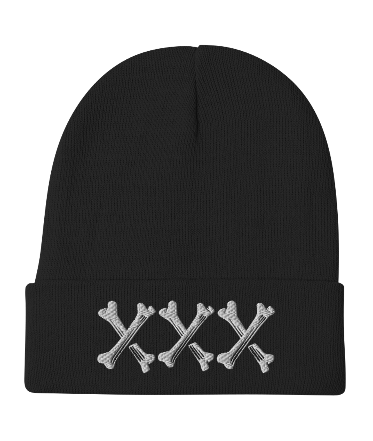 BONE GRINDER Embroidered Beanie from Asphalt Anarchist Clothing Co. OLD SKOOL HOT ROD CLOTHING & PRODUCTS