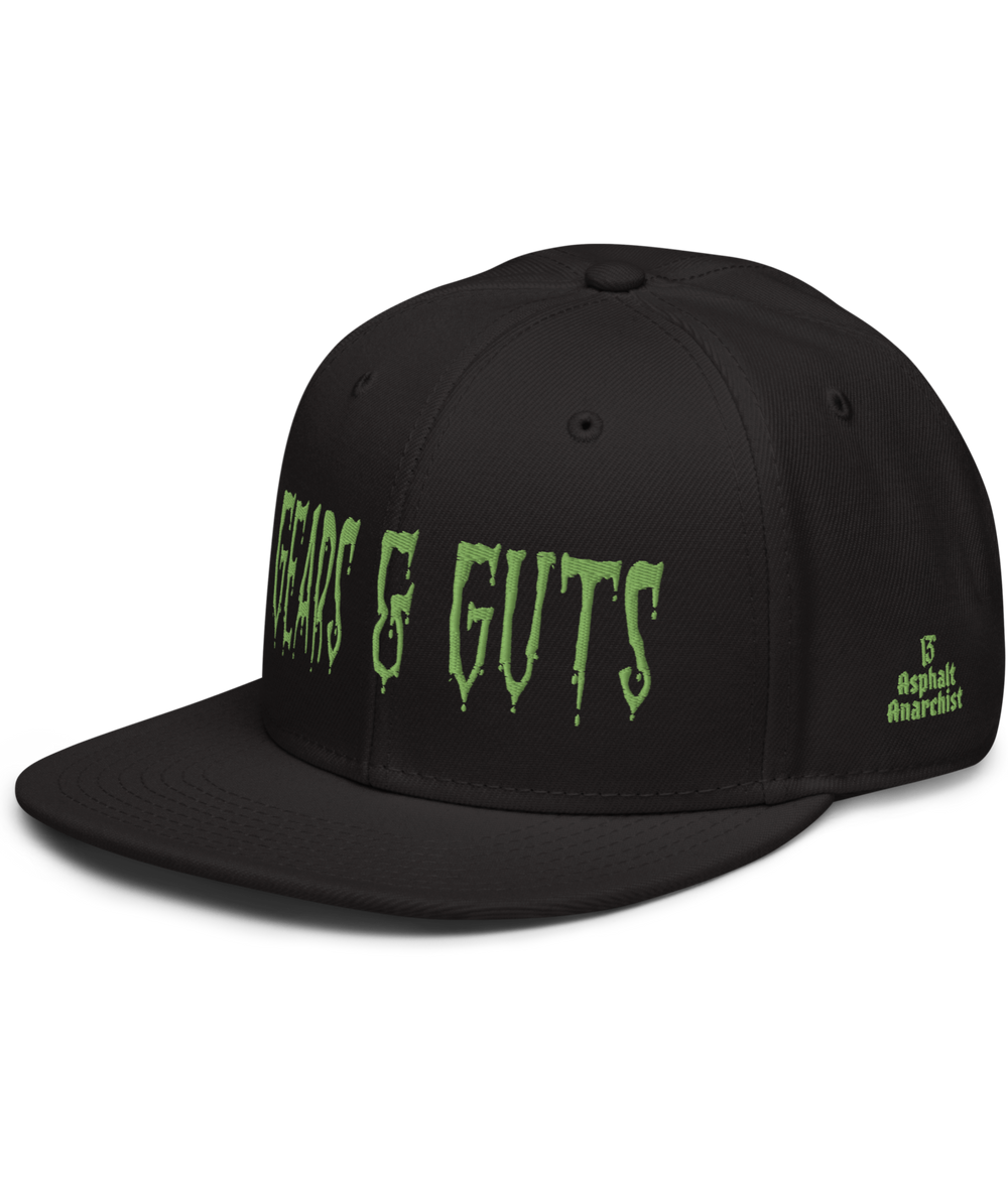 Gears & Guts Snapback Hat from Asphalt Anarchist Clothing Co. HOT ROD KUSTOM KULTURE APPAREL & PRODUCTS