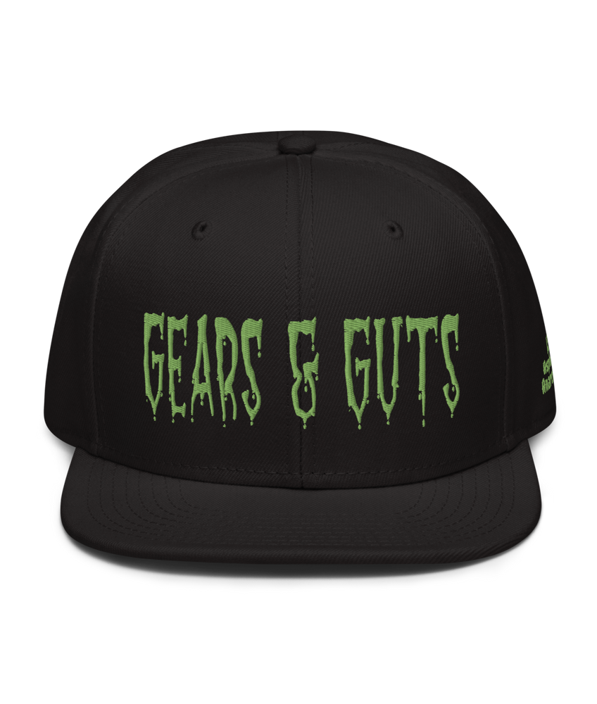Gears & Guts Snapback Hat from Asphalt Anarchist Clothing Co. HOT ROD KUSTOM KULTURE APPAREL & PRODUCTS