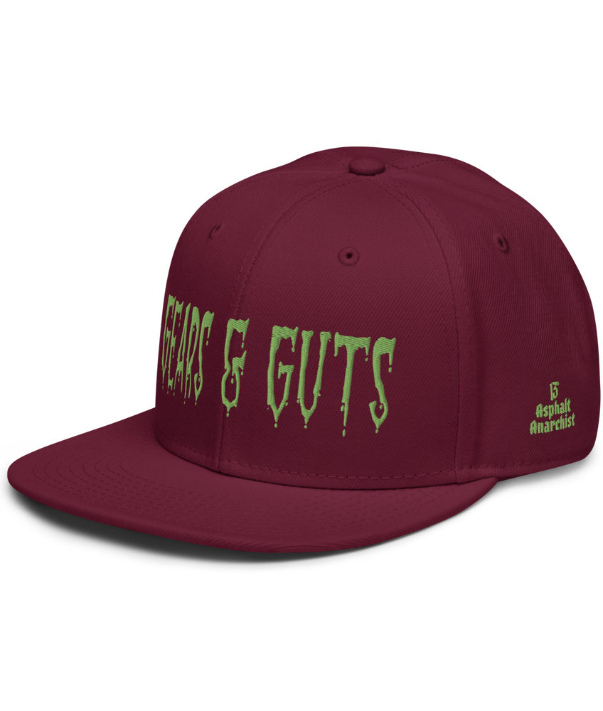 
                  
                    Gears & Guts Snapback Hat from Asphalt Anarchist Clothing Co. HOT ROD KUSTOM KULTURE APPAREL & PRODUCTS
                  
                