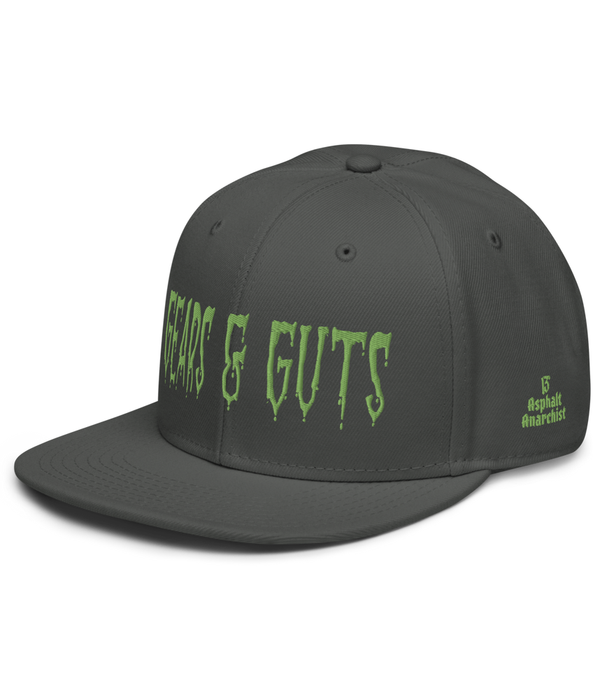 
                  
                    Gears & Guts Snapback Hat from Asphalt Anarchist Clothing Co. HOT ROD KUSTOM KULTURE APPAREL & PRODUCTS
                  
                