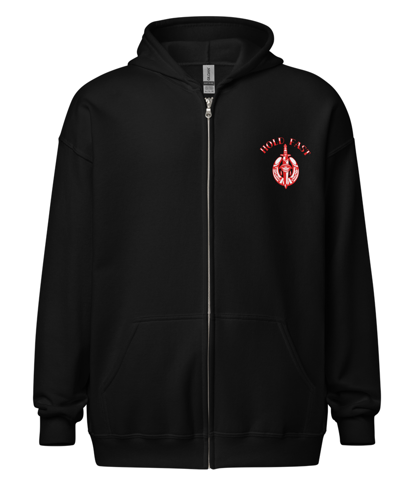 HOLD FAST Heavy Zipper Hoodie from Asphalt Anarchist Clothing Co. OLD SKOOL HOT ROD CLOTHING & PRODUCTS