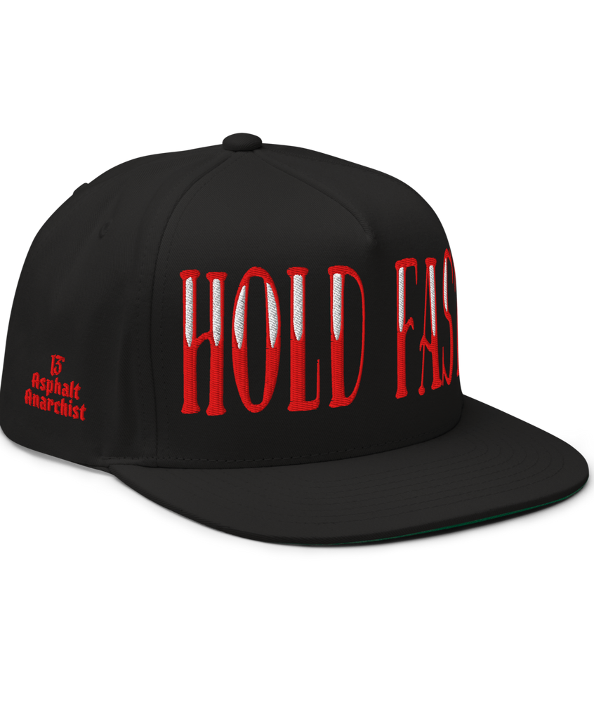 HOLD FAST Embroidered Snapback from Asphalt Anarchist Clothing Co. OLD SKOOL HOT ROD CLOTHING & PRODUCTS