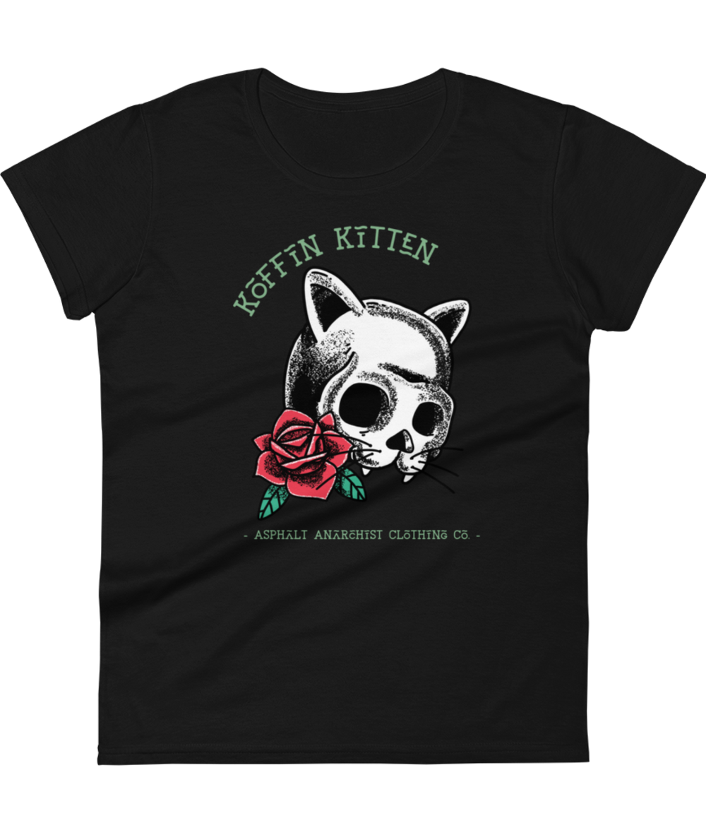 KOFFIN KITTEN Women's Fit Tee from Asphalt Anarchist Clothing Co. OLD SKOOL HOT ROD CLOTHING & PRODUCTS