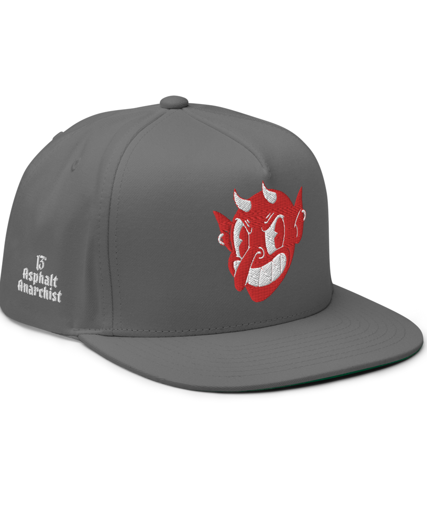 LITTLE DEVIL Embroidered Snapback from Asphalt Anarchist Clothing Co. OLD SKOOL HOT ROD CLOTHING & PRODUCTS 