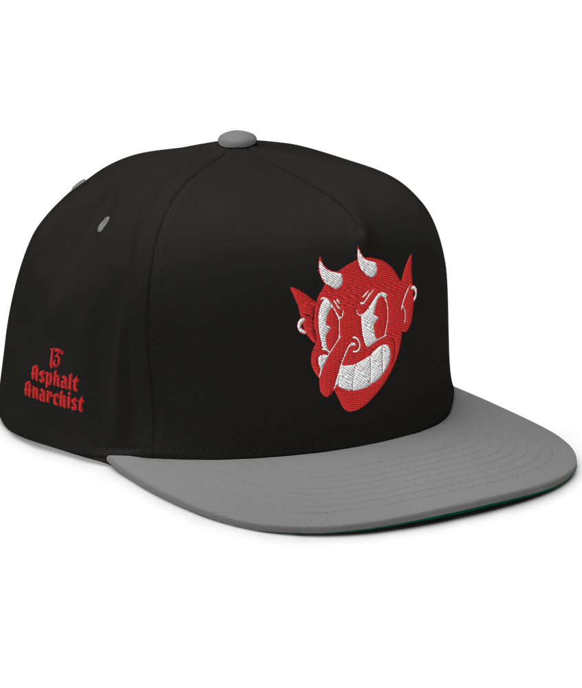 LITTLE DEVIL Embroidered Snapback from Asphalt Anarchist Clothing Co. OLD SKOOL HOT ROD CLOTHING & PRODUCTS 