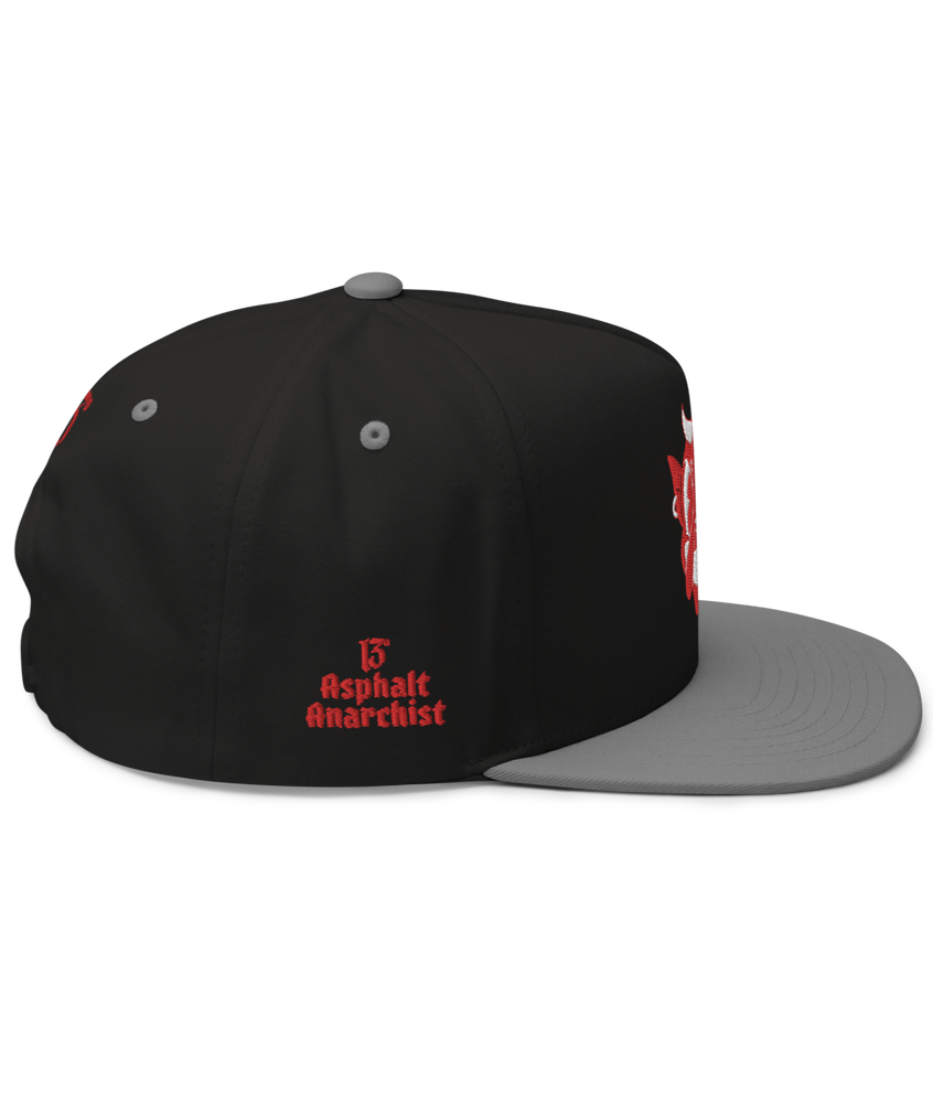 
                  
                    LITTLE DEVIL Embroidered Snapback from Asphalt Anarchist Clothing Co. OLD SKOOL HOT ROD CLOTHING & PRODUCTS 
                  
                