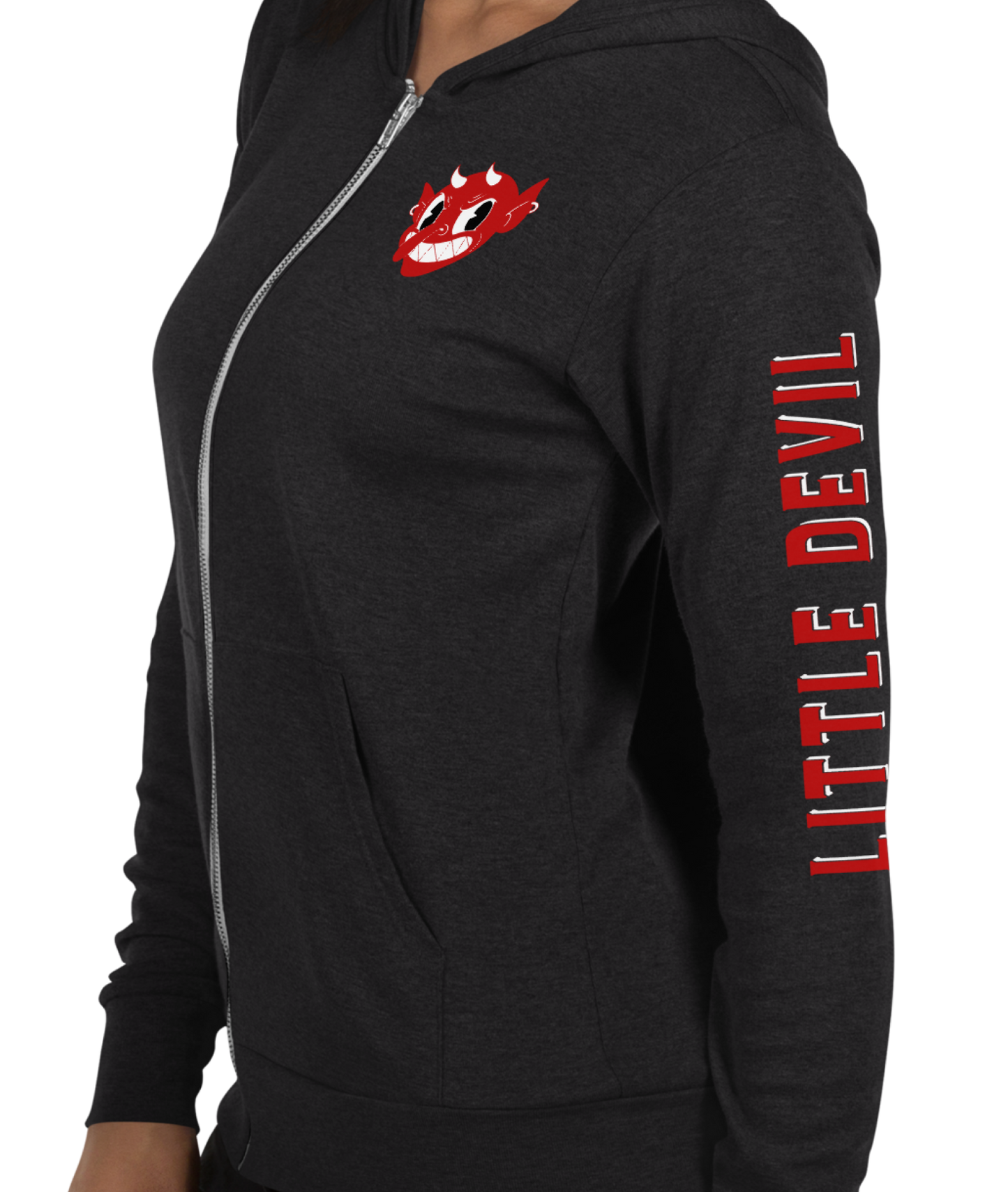 
                  
                    LITTLE DEVIL Lightweight Zipper Hoodie from Asphalt Anarchist Clothing Co. OLD SKOOL HOT ROD CLOTHING & PRODUCTS
                  
                