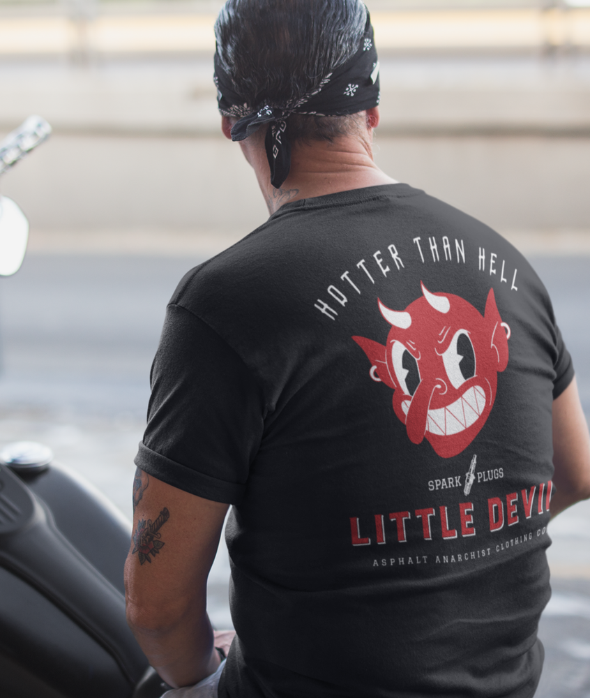 
                  
                    LITTLE DEVIL Soft Tee from Asphalt Anarchist Clothing Co. OLD SKOOL HOT ROD CLOTHING & PRODUCTS
                  
                