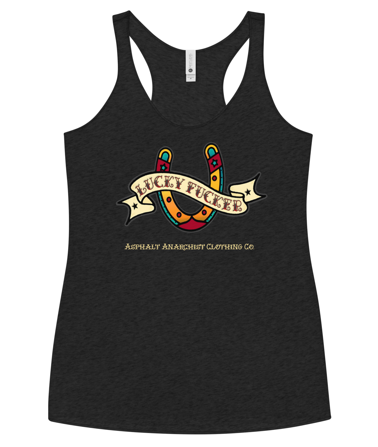 LUCKY FUCKER Women's Tank from Asphalt Anarchist Clothing Co. OLD SKOOL HOT ROD CLOTHING & PRODUCTS