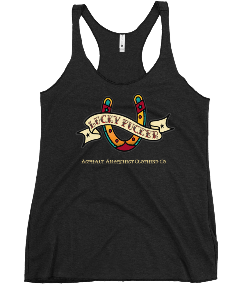 
                  
                    LUCKY FUCKER Women's Tank from Asphalt Anarchist Clothing Co. OLD SKOOL HOT ROD CLOTHING & PRODUCTS
                  
                