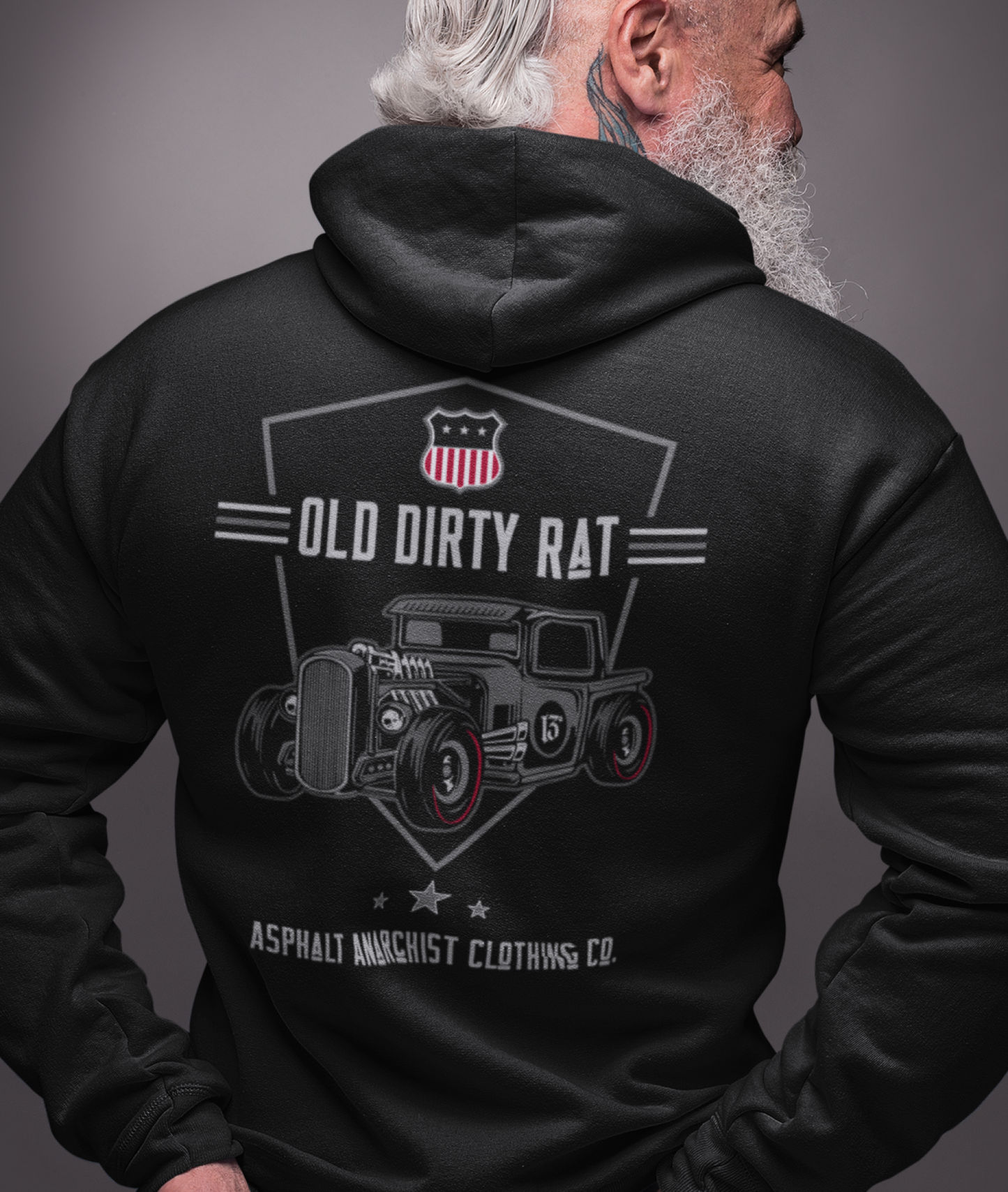 
                  
                    OLD DIRTY RAT Heavy Pullover Hoodie from Asphalt Anarchist Clothing Co. OLD SKOOL HOT ROD CLOTHING & PRODUCTS 
                  
                