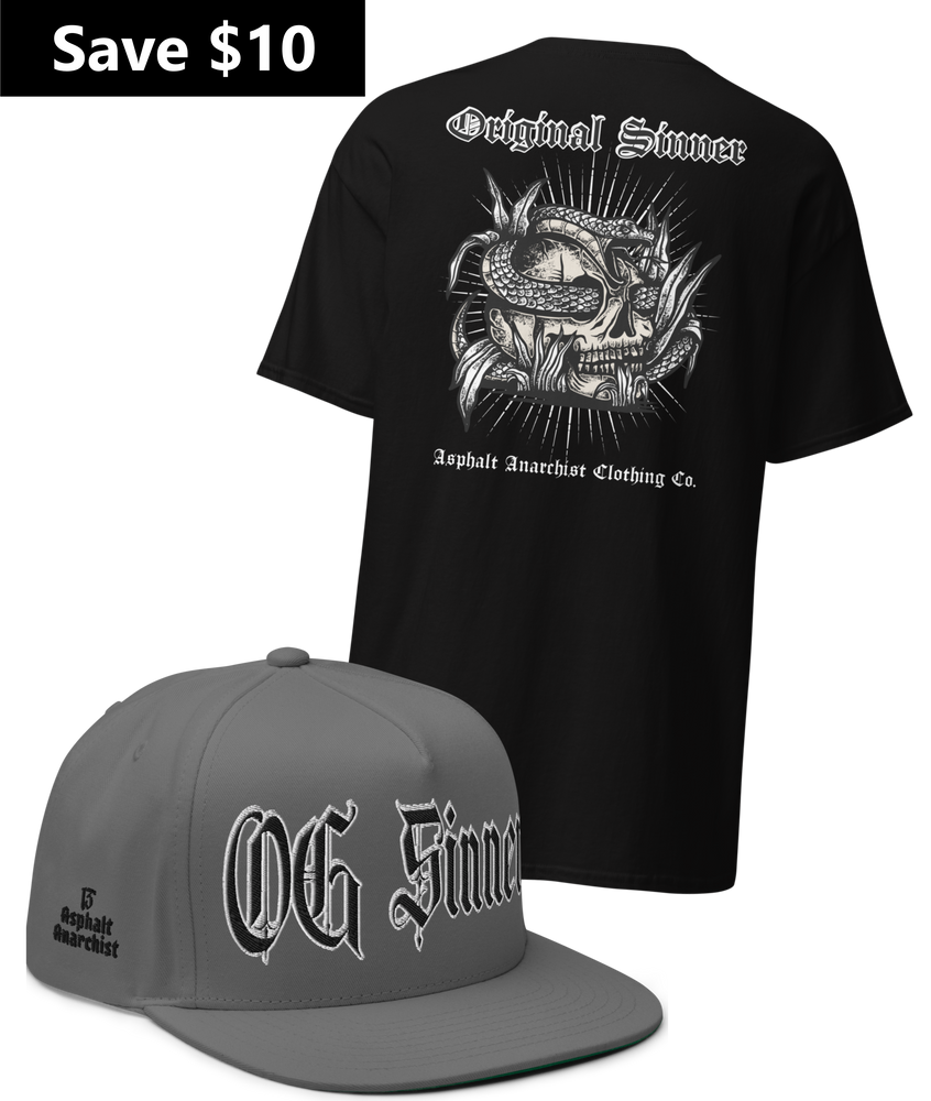 The Original Sinner T-Shirt & Hat Bundle from Asphalt Anarchist Clothing Co. HOT ROD KUSTOM KULTURE APPAREL & PRODUCTS