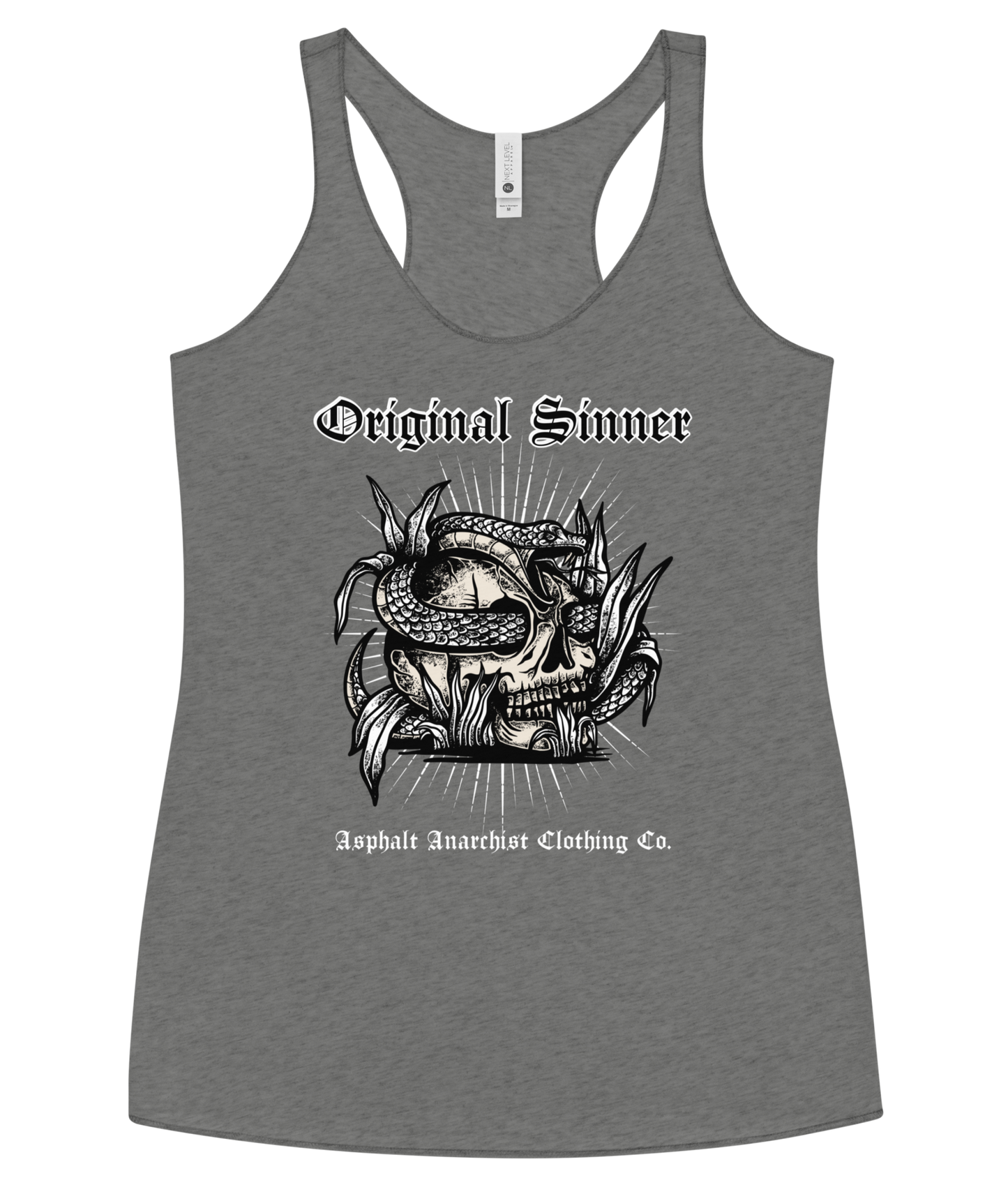 The Original Sinner Women's Racerbank Tank Rockabilly Pin Up From Asphalt Anarchist Clothing Co. HOT ROD KUSTOM KULTURE APPAREL & PRODUCTS