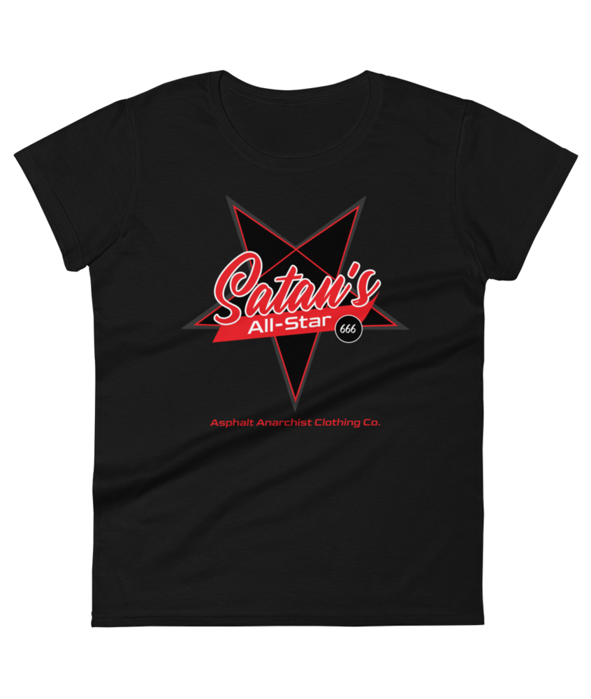 Satan's All Star Women's Fit Tee from Asphalt Anarchist Clothing Co. OLD SKOOL HOT ROD CLOTHING & PRODUCTS