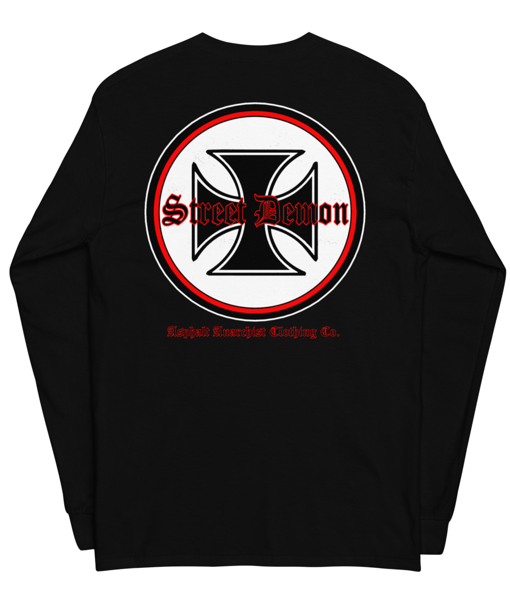 STREET DEMON Long Sleeve Tee from Asphalt Anarchist Clothing Co. OLD SKOOL HOT ROD CLOTHING & PRODUCTS