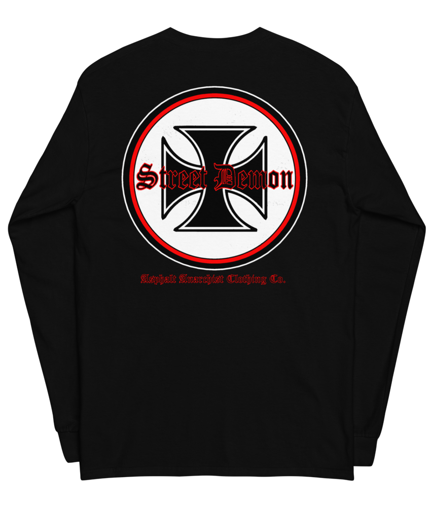 STREET DEMON Long Sleeve Tee from Asphalt Anarchist Clothing Co. OLD SKOOL HOT ROD CLOTHING & PRODUCTS