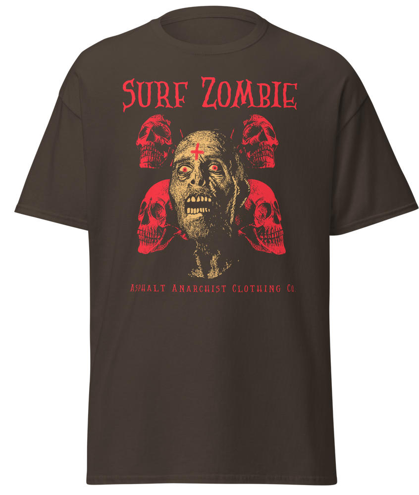 Surf Zombie T-Shirt Rockabilly Rat Rod from Asphalt Anarchist Clothing Co. HOT ROD KUSTOM KULTURE APPAREL & PRODUCTS