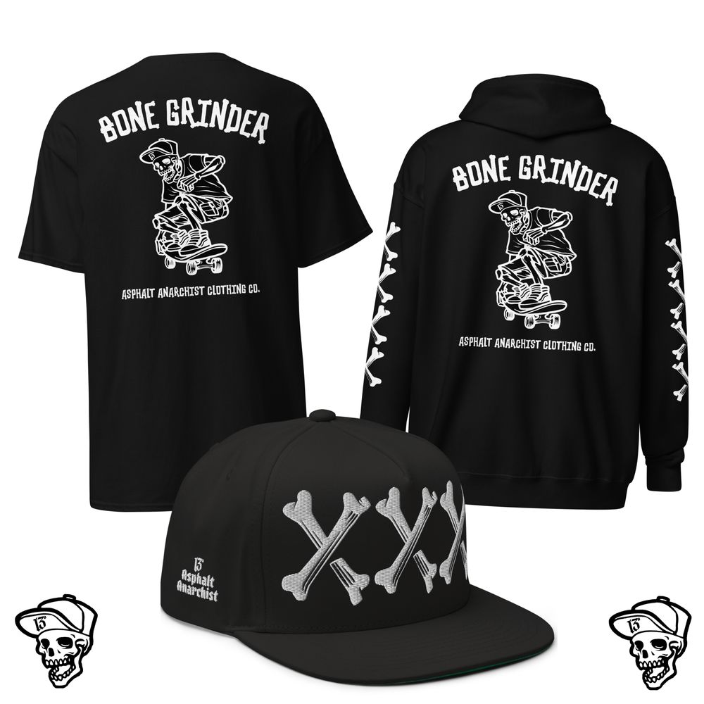 Bone Grinder Collection from Asphalt Anarchist Clothing Co. OLD SKOOL HOT ROD CLOTHING & PRODUCTS