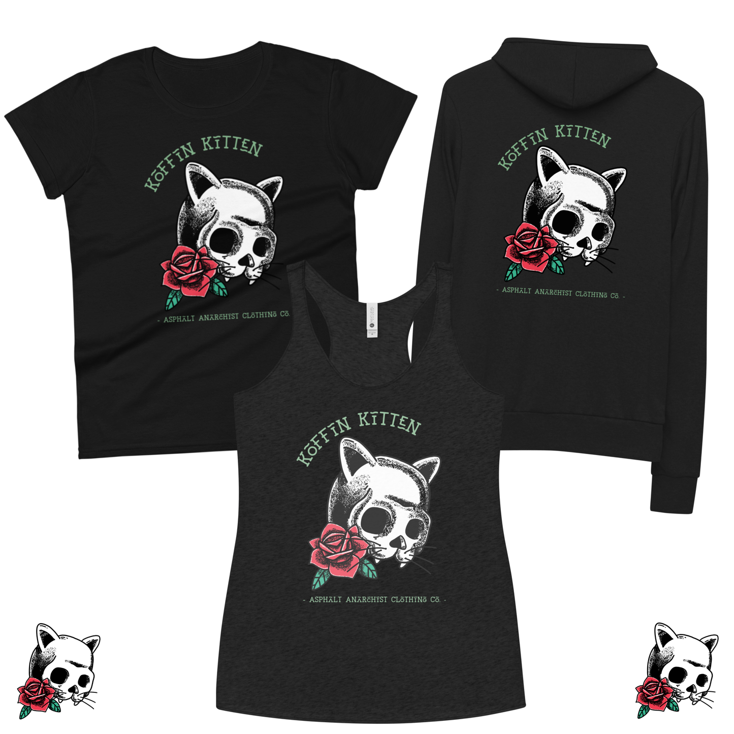 Koffin Kitten Collection from Asphalt Anarchist Clothing Co. OLD SKOOL HOT ROD CLOTHING & PRODUCTS