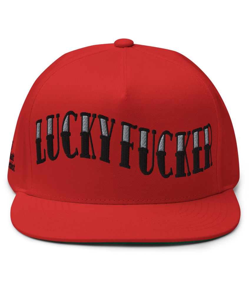 
                  
                    Lucky Fucker Snapback Hat from Asphalt Anarchist Clothing Co. OLD SKOOL HOT ROD CLOTHING & PRODUCTS
                  
                