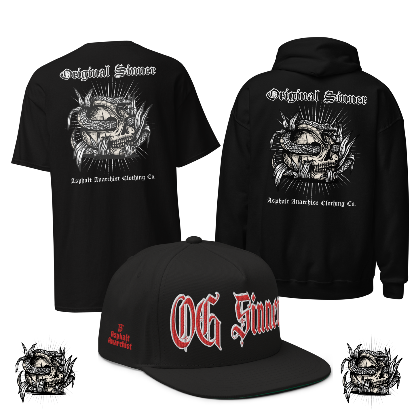 Original Sinner Collection from Asphalt Anarchist Clothing Co. OLD SKOOL HOT ROD CLOTHING & PRODUCTS