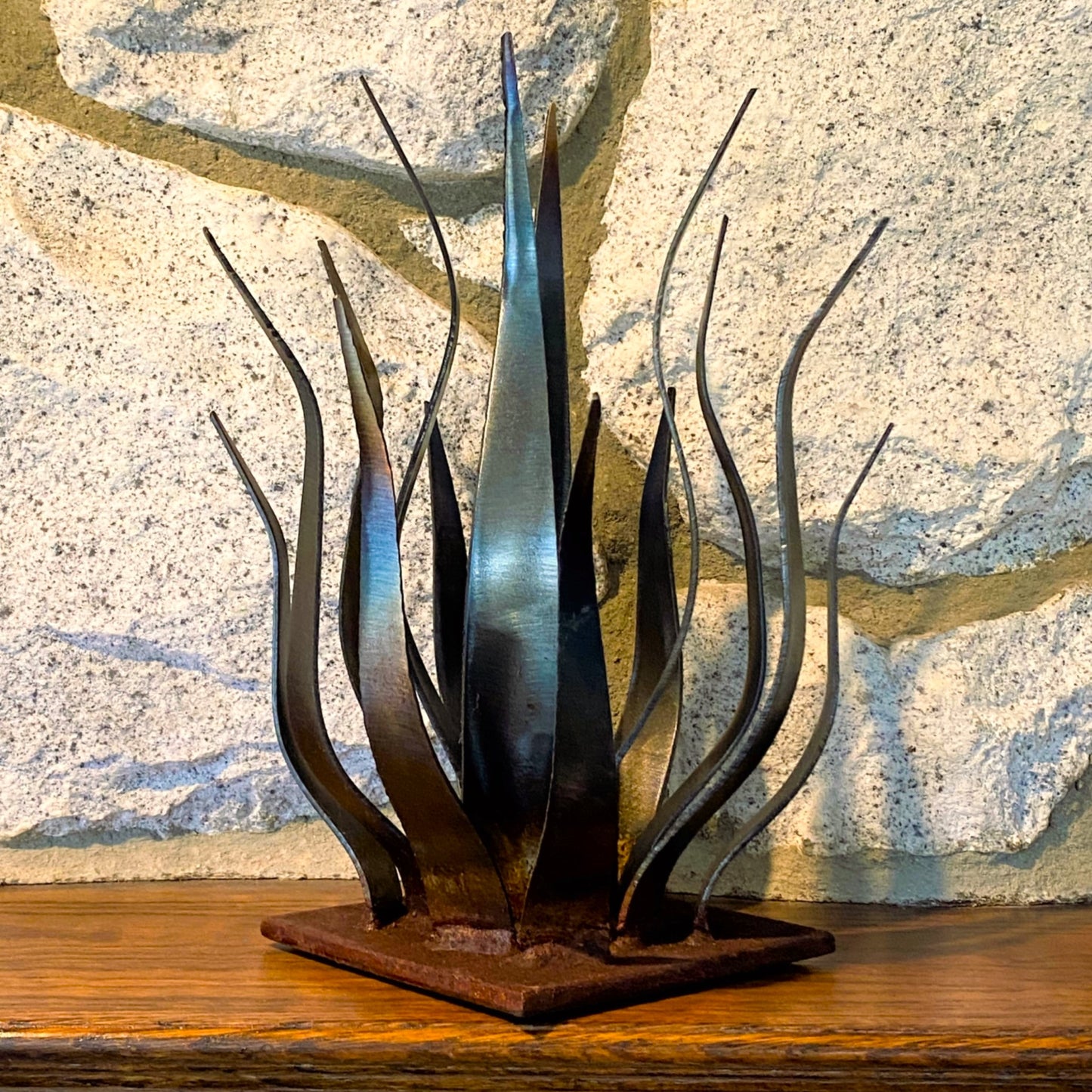 The Fuego Pequeno Sculpture  from Succulent Metals Welded Artistry Handmade Artisan Metalwork