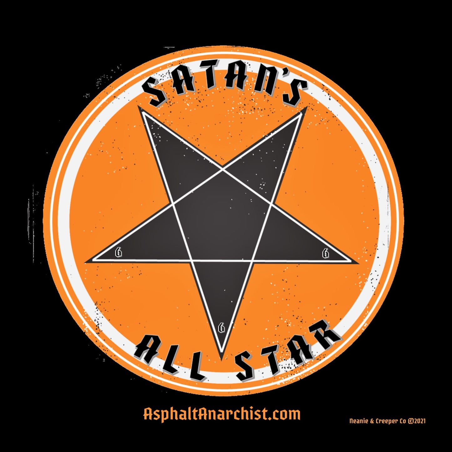 
                  
                    The Satan's All Star Sticker from Asphalt Anarchist Clothing Co. KUSTOM KULTURE APPAREL & PRODUCTS
                  
                